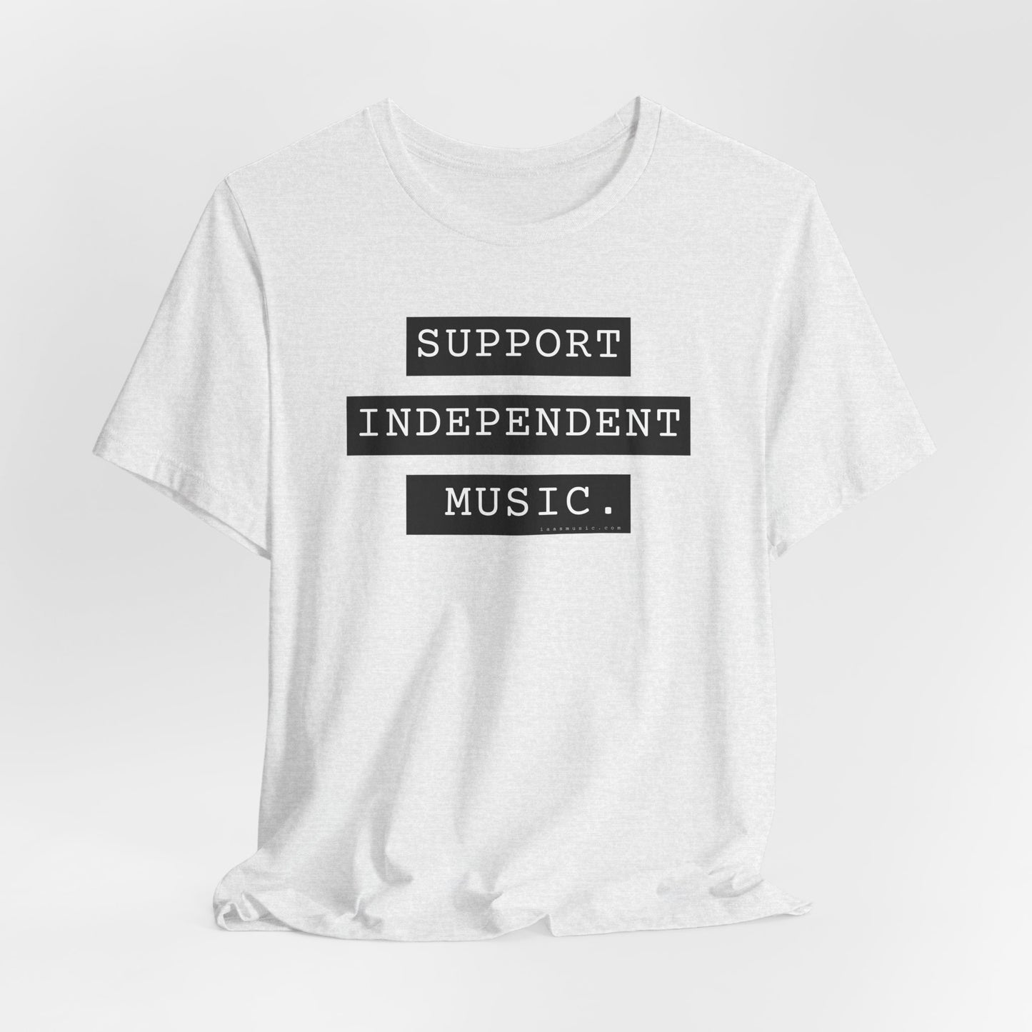 Support Independent Music T-Shirt — Indie Music Fan Tee (Gold)