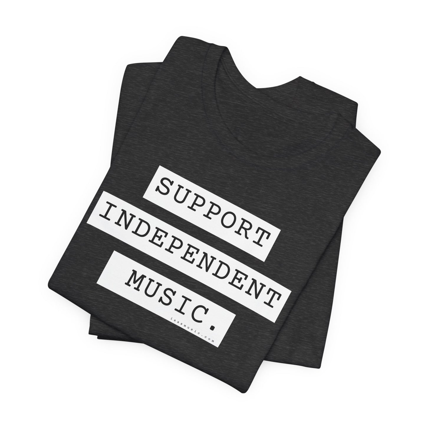 Support Independent Music T-Shirt — Indie Music Fan Tee (Gold)