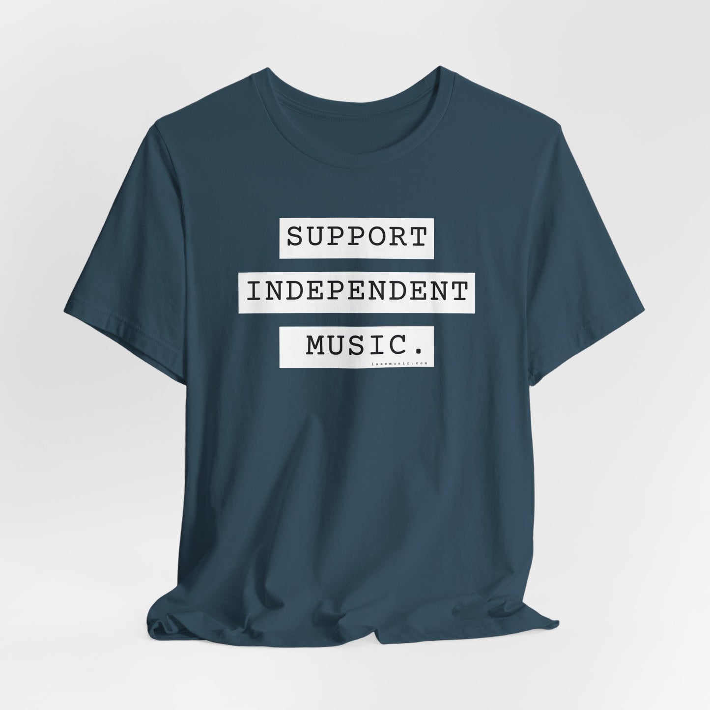 Support Independent Music T-Shirt — Indie Music Fan Tee (Gold)