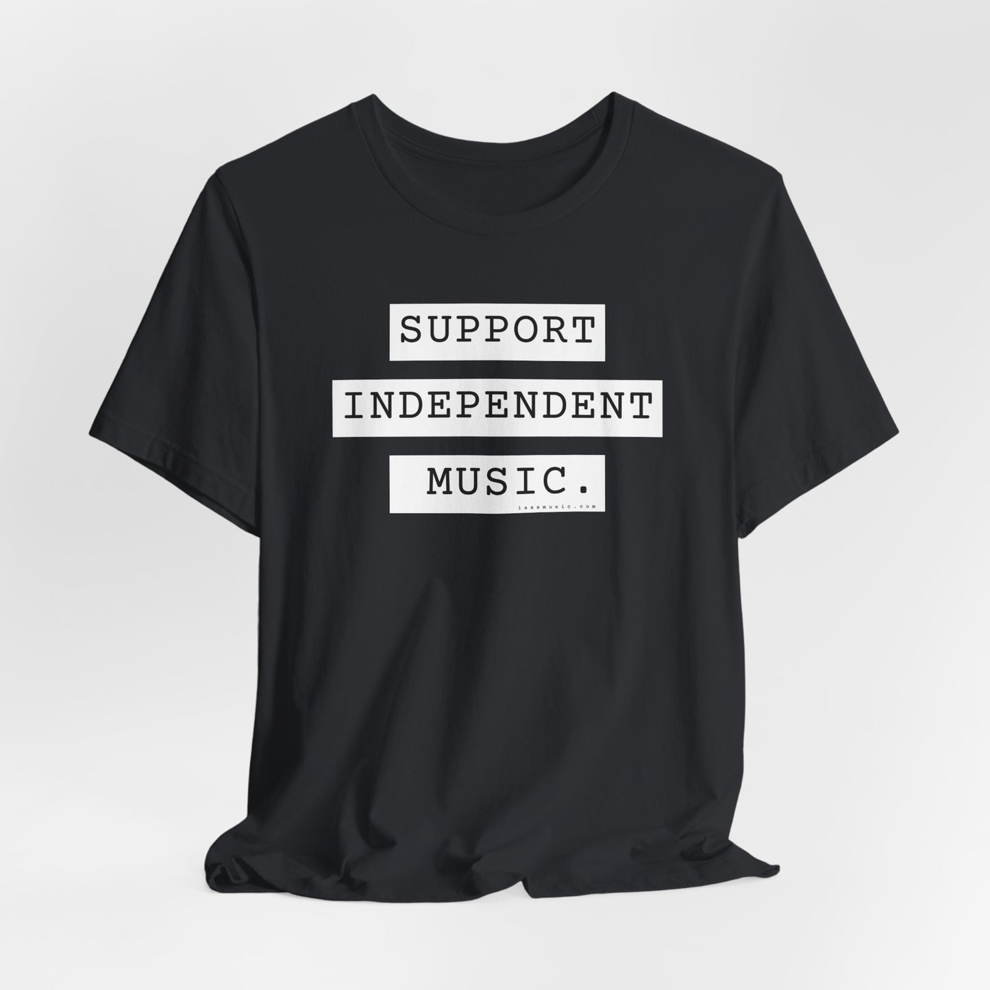 Support Independent Music T-Shirt — Indie Music Fan Tee (Gold)