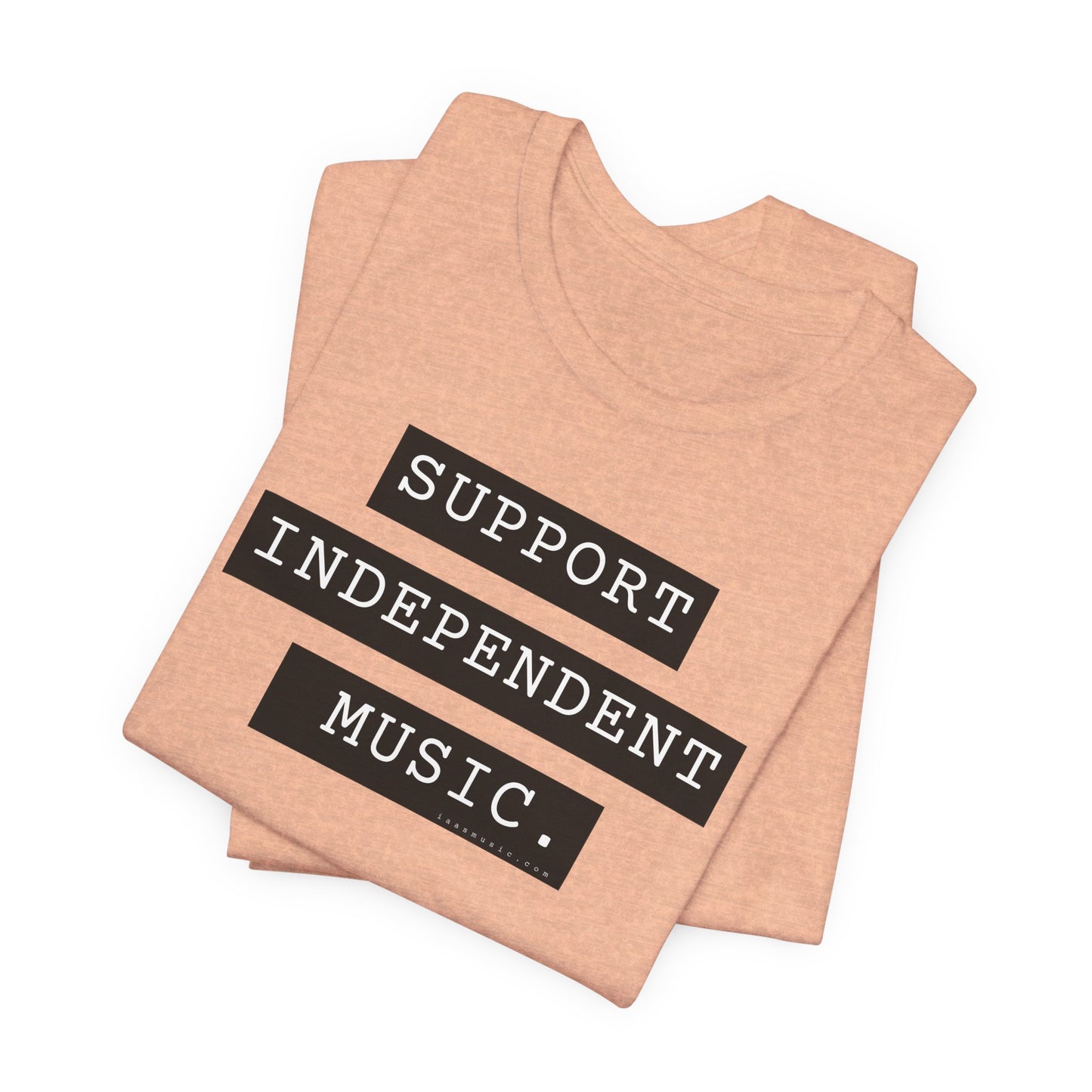 Support Independent Music T-Shirt — Indie Music Fan Tee (Gold)