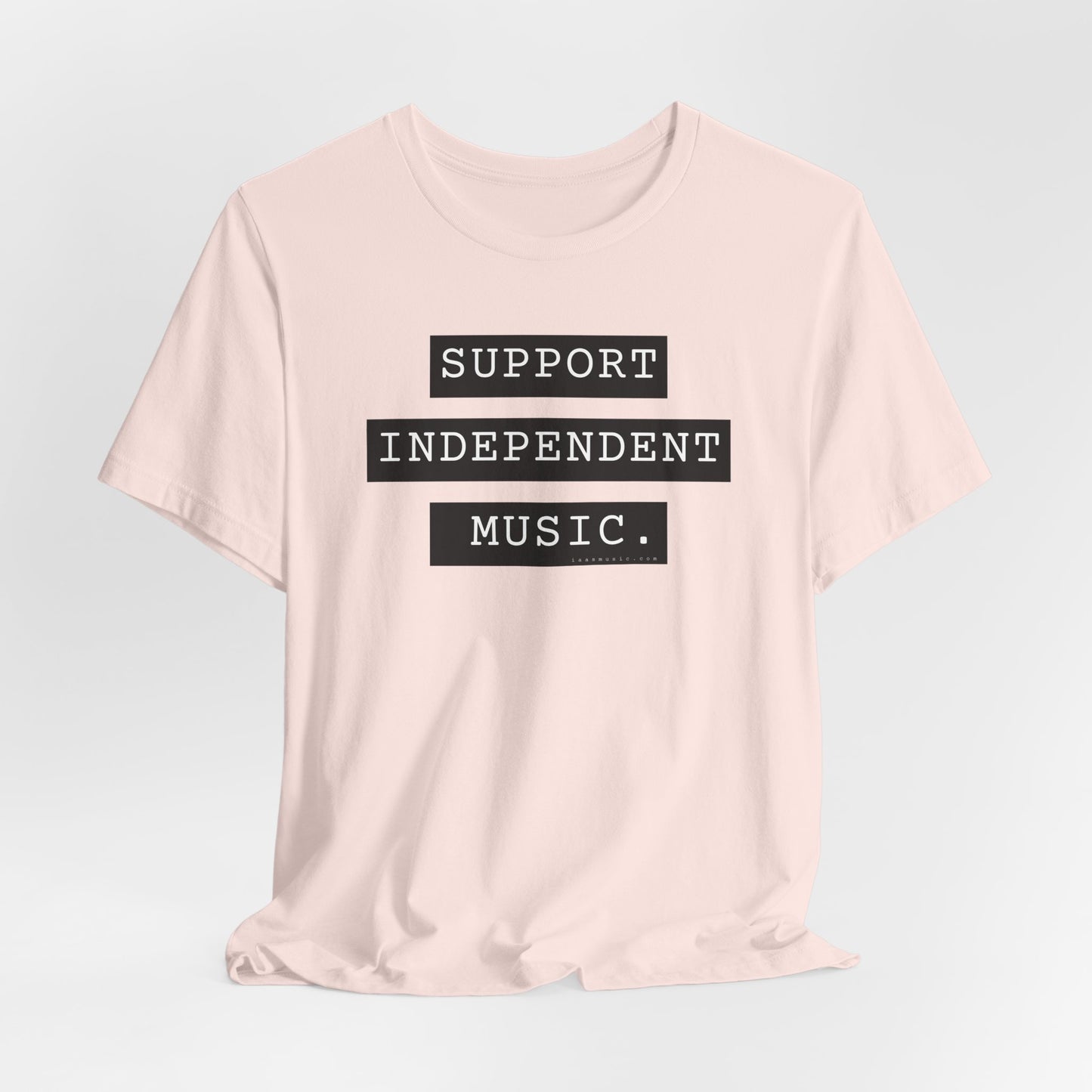 Support Independent Music T-Shirt — Indie Music Fan Tee (Gold)