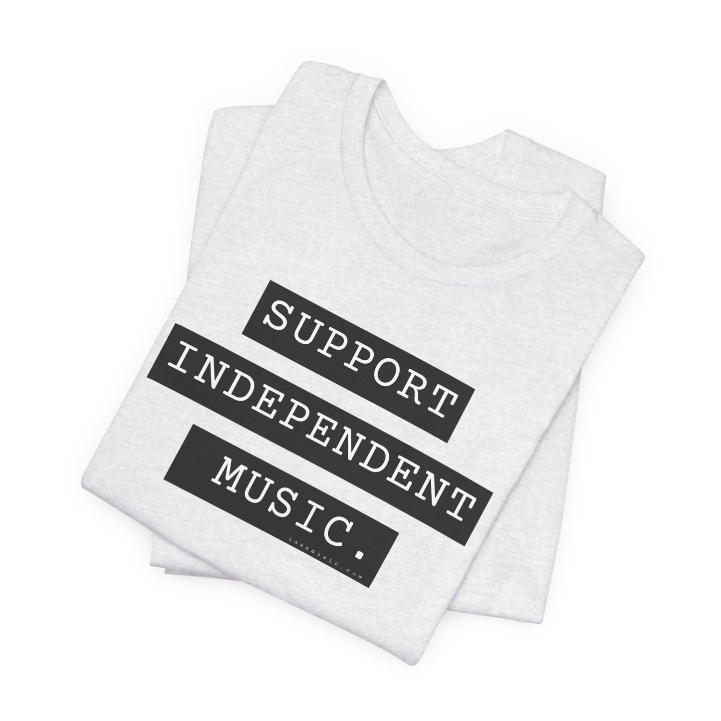 Support Independent Music T-Shirt — Indie Music Fan Tee (Gold)
