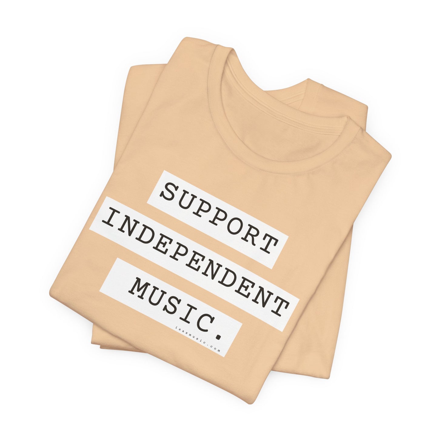 Support Independent Music T-Shirt — Indie Music Fan Tee (Gold)