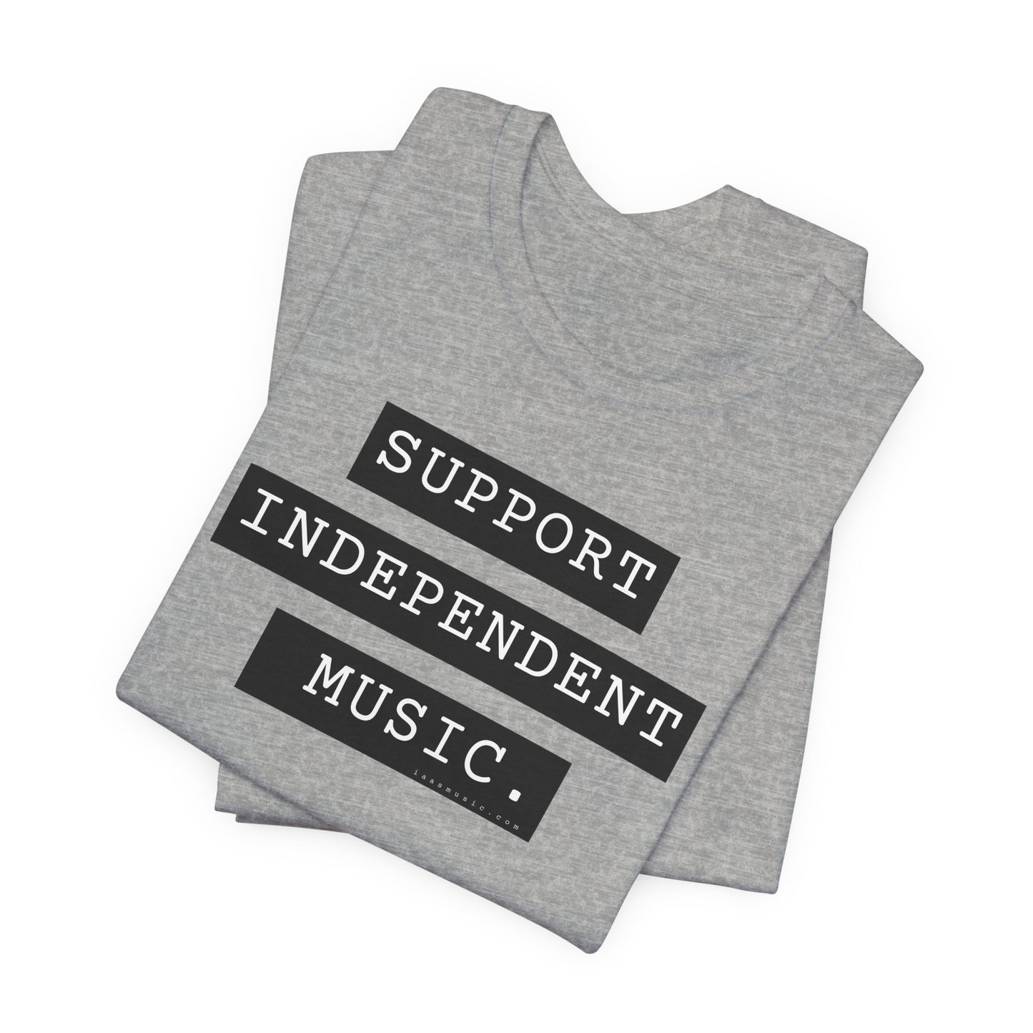 Support Independent Music T-Shirt — Indie Music Fan Tee (Gold)