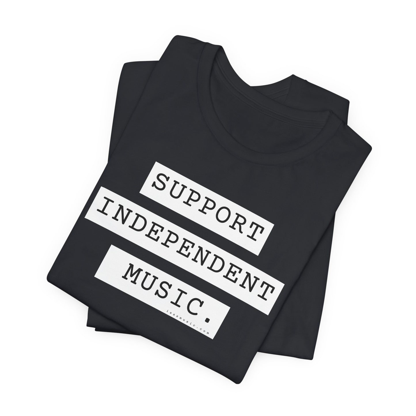 Support Independent Music T-Shirt — Indie Music Fan Tee (Gold)