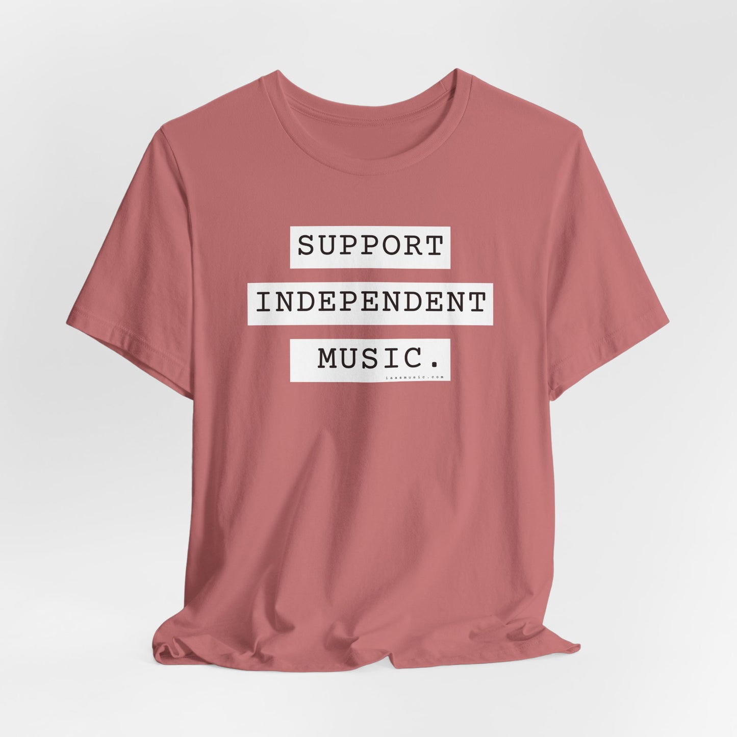 Support Independent Music T-Shirt — Indie Music Fan Tee (Gold)