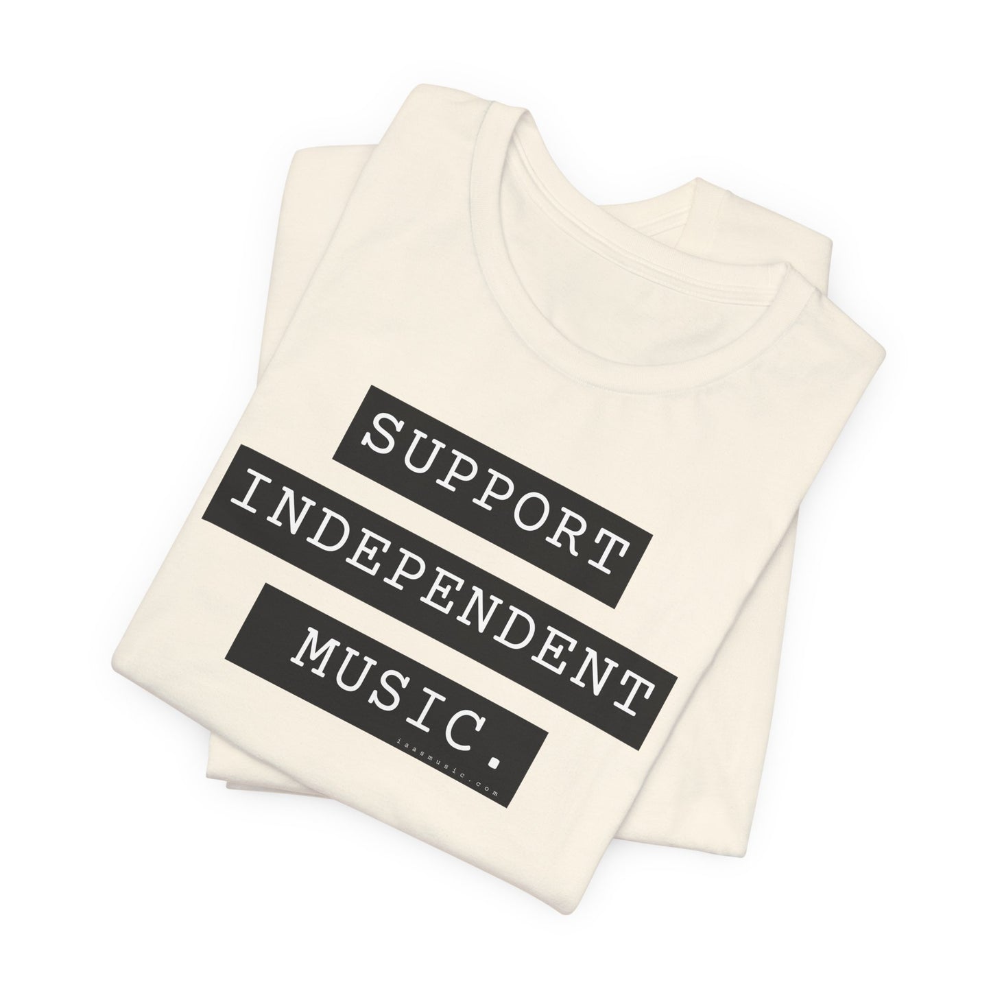Support Independent Music T-Shirt — Indie Music Fan Tee (Gold)