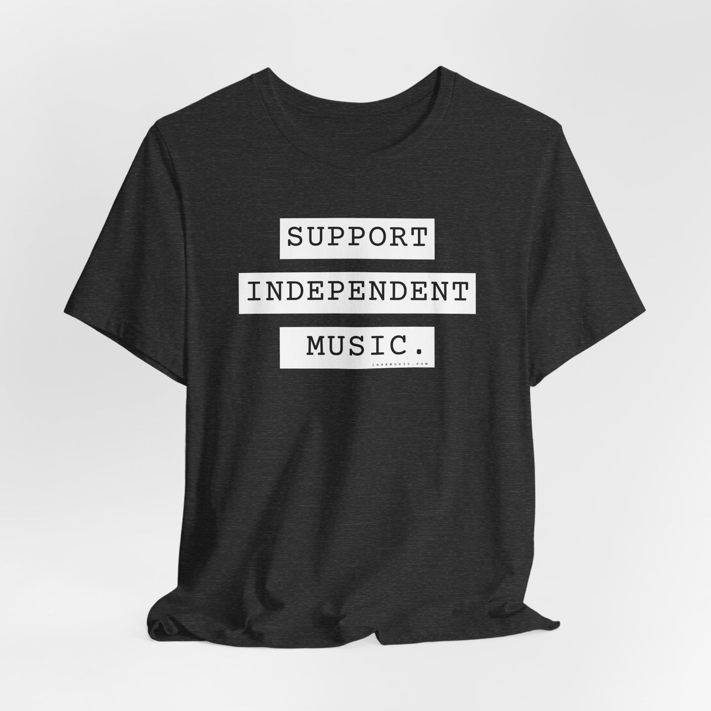 Support Independent Music T-Shirt — Indie Music Fan Tee (Gold)