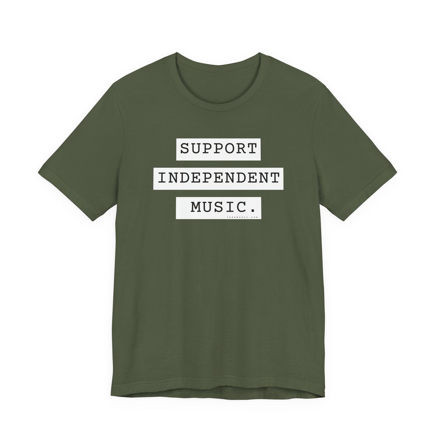 Support Independent Music T-Shirt — Indie Music Fan Tee (Gold)