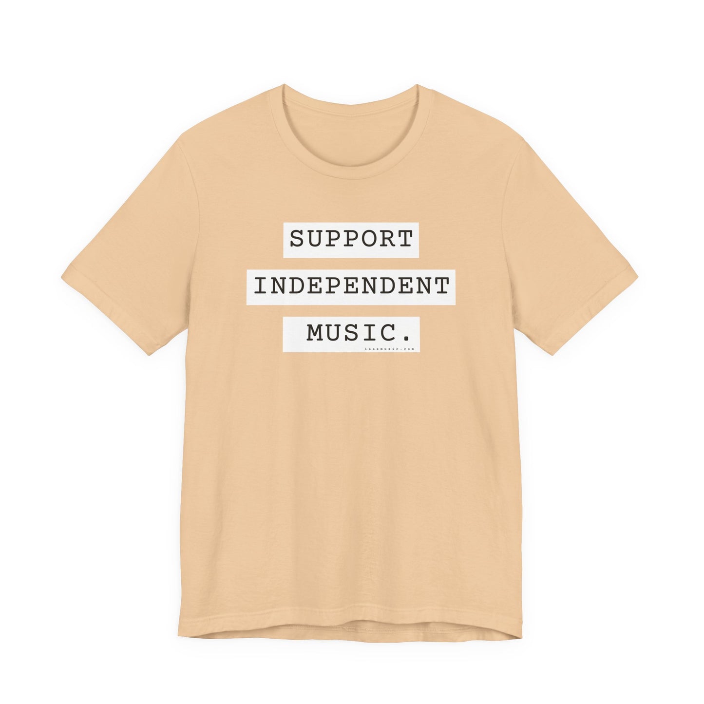 Support Independent Music T-Shirt — Indie Music Fan Tee (Gold)