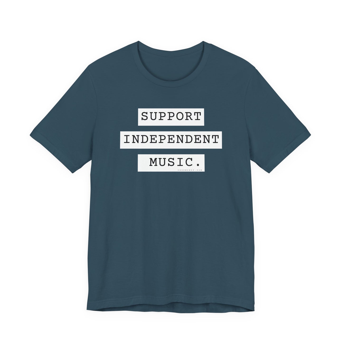 Support Independent Music T-Shirt — Indie Music Fan Tee (Gold)