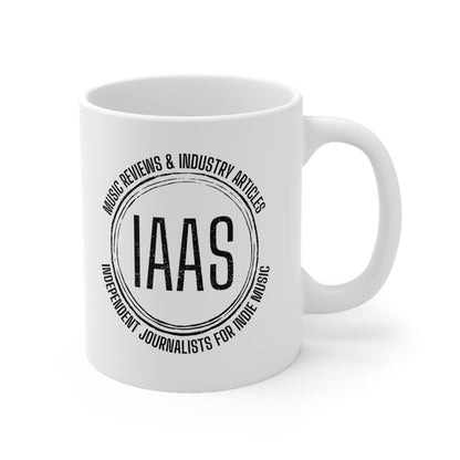 IAAS Logo Coffee Mug — Independent Journalists for Indie Music, 11oz