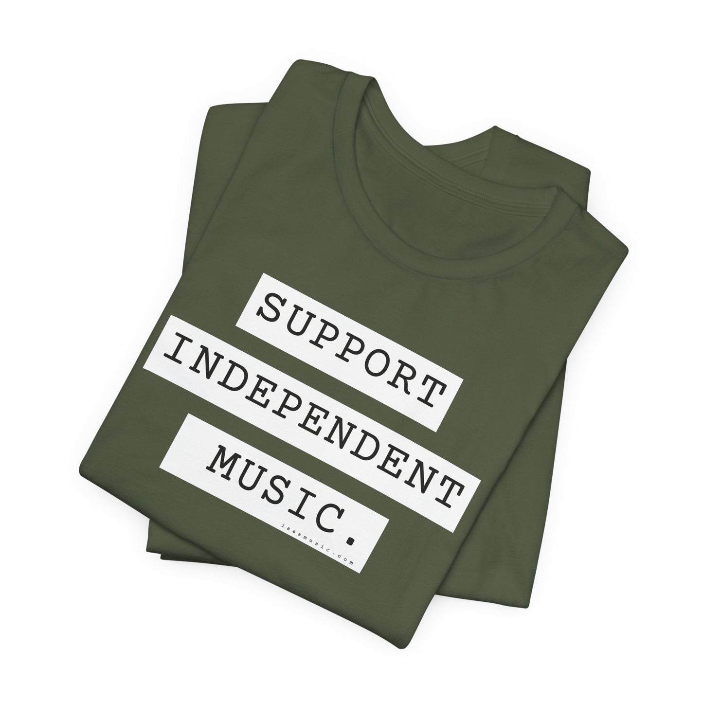 Support Independent Music T-Shirt — Indie Music Fan Tee (Gold)