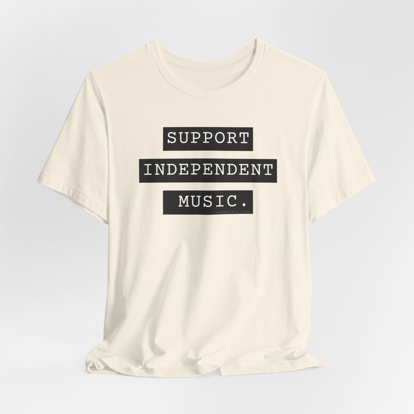 Support Independent Music T-Shirt — Indie Music Fan Tee (Gold)