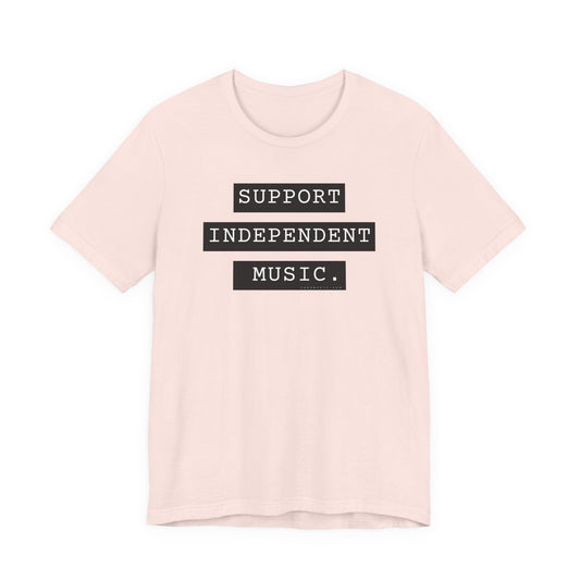 Support Independent Music T-Shirt — Indie Music Fan Tee (Gold)