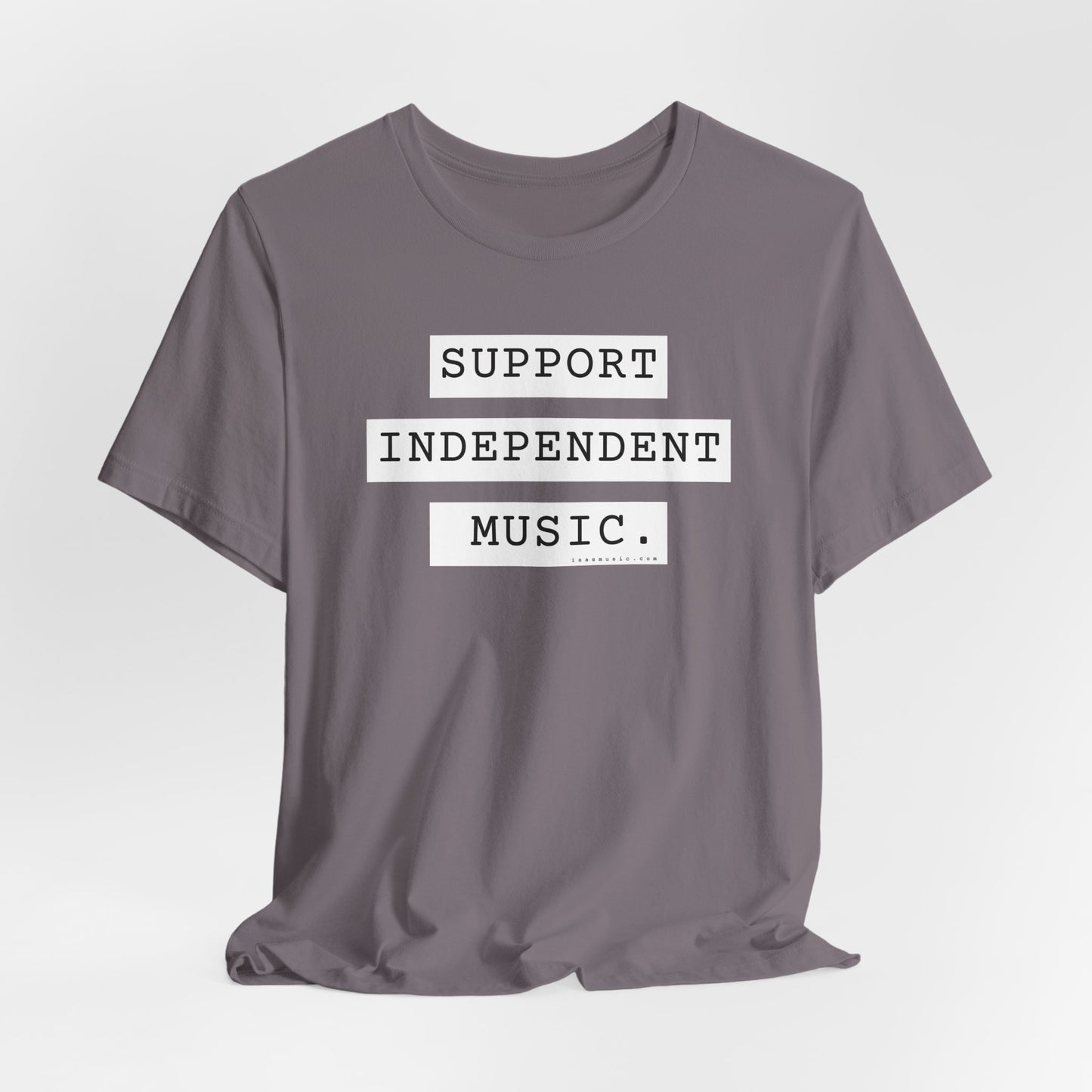 Support Independent Music T-Shirt — Indie Music Fan Tee (Gold)