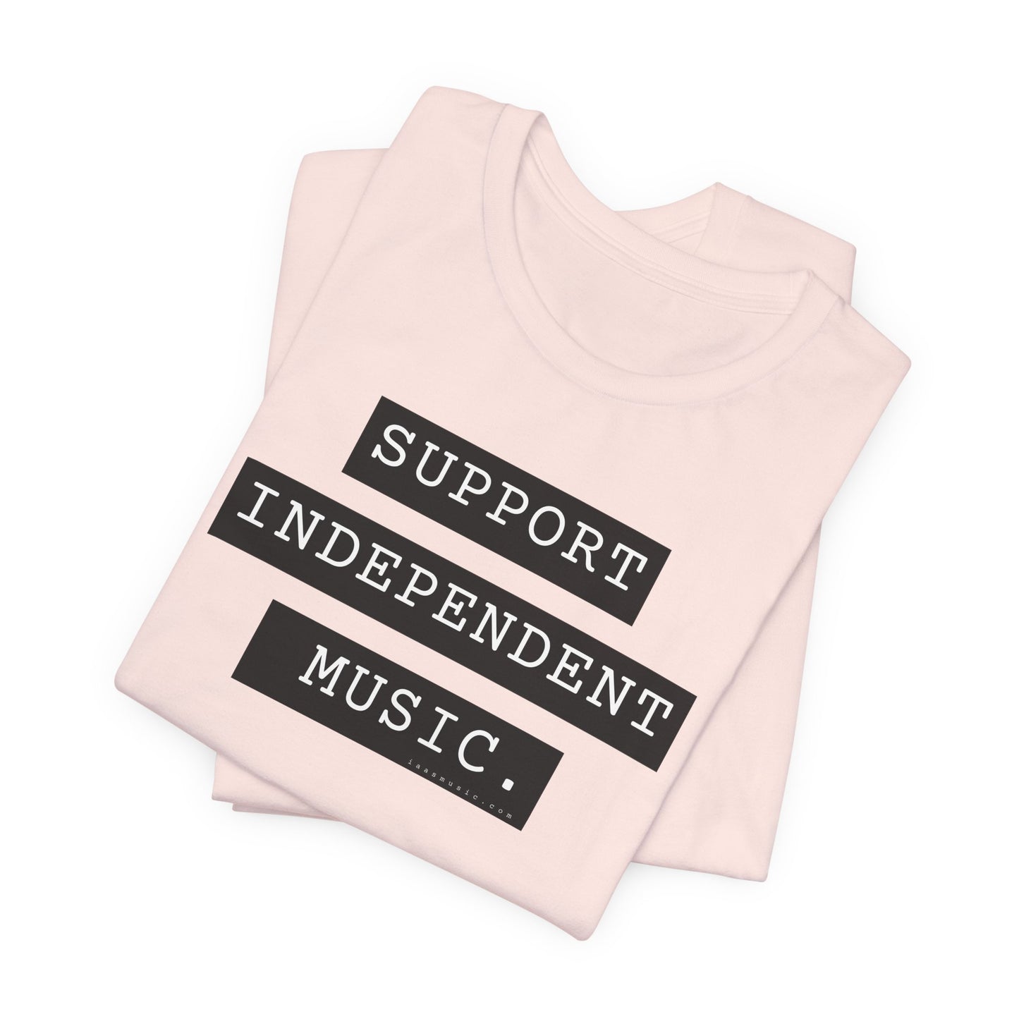 Support Independent Music T-Shirt — Indie Music Fan Tee (Gold)