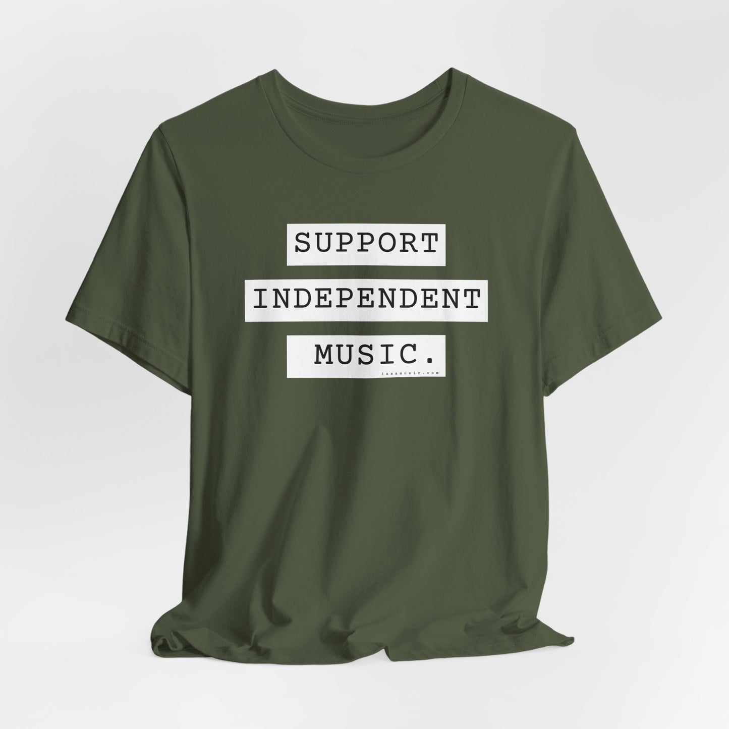 Support Independent Music T-Shirt — Indie Music Fan Tee (Gold)