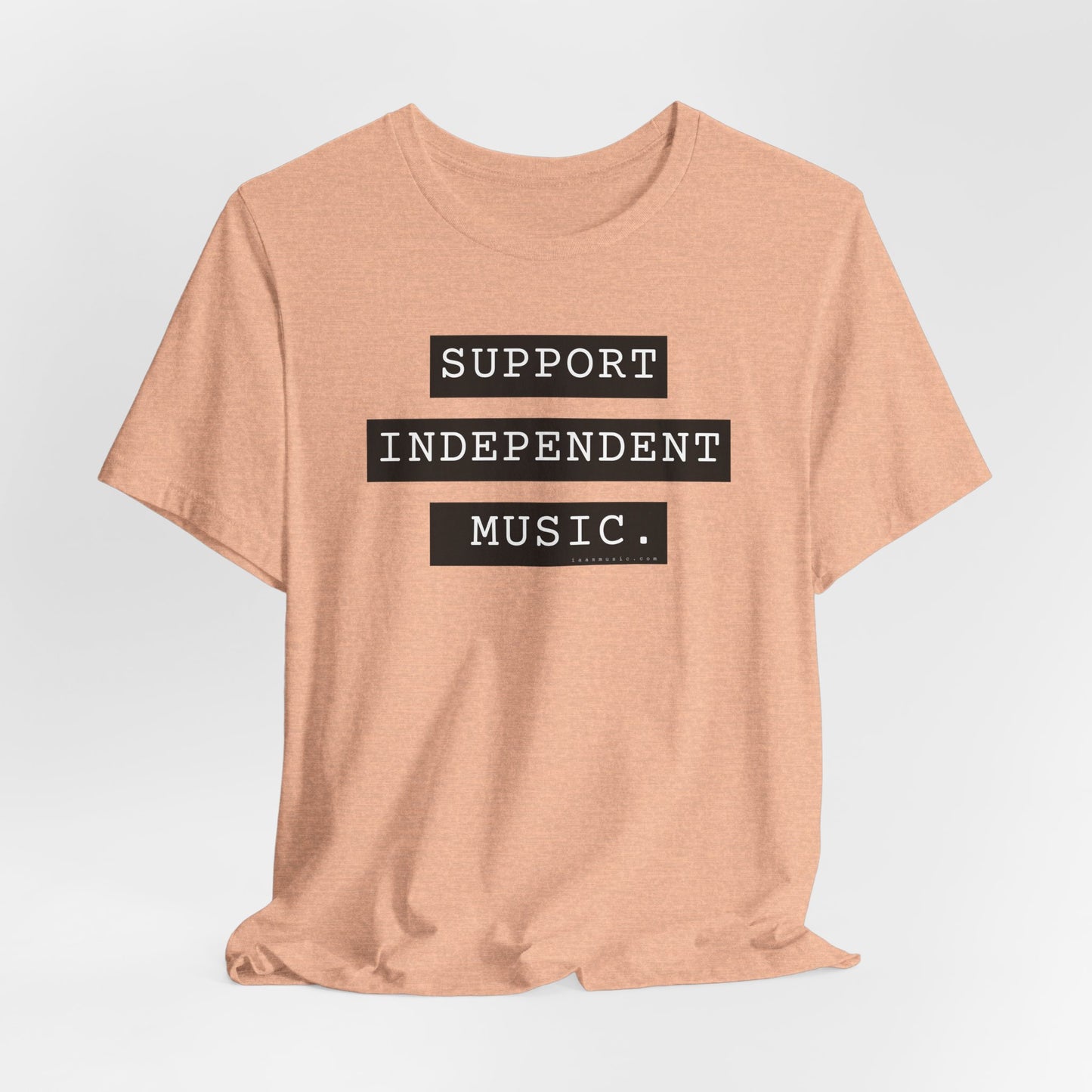 Support Independent Music T-Shirt — Indie Music Fan Tee (Gold)