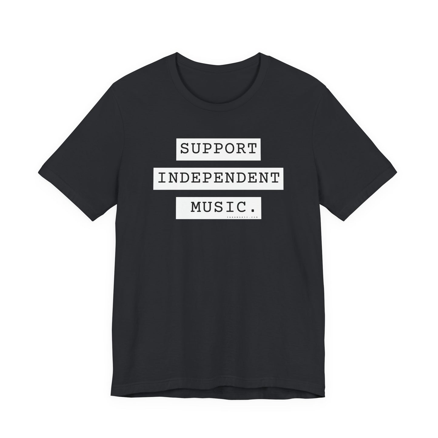 Support Independent Music T-Shirt — Indie Music Fan Tee (Gold)