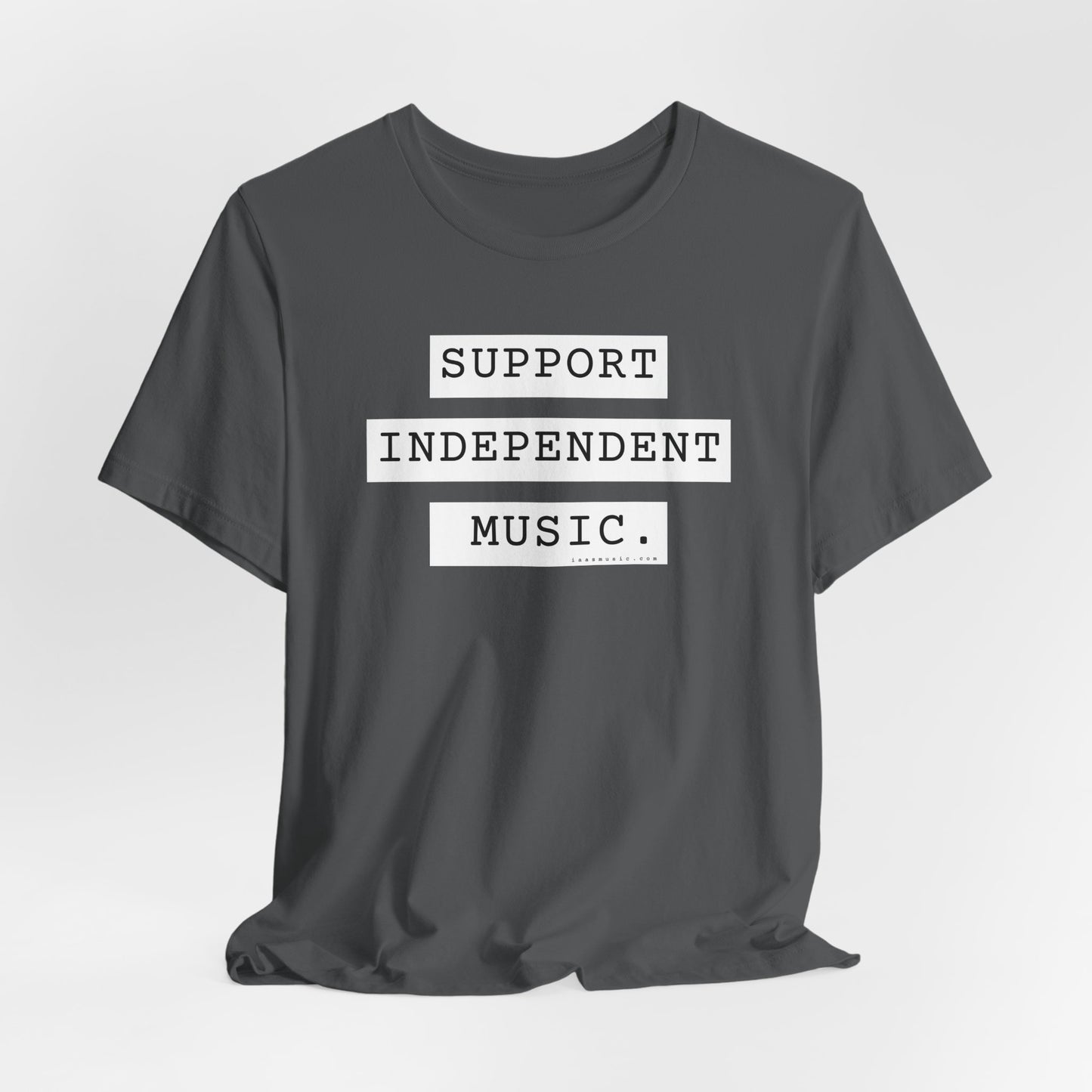 Support Independent Music T-Shirt — Indie Music Fan Tee (Gold)