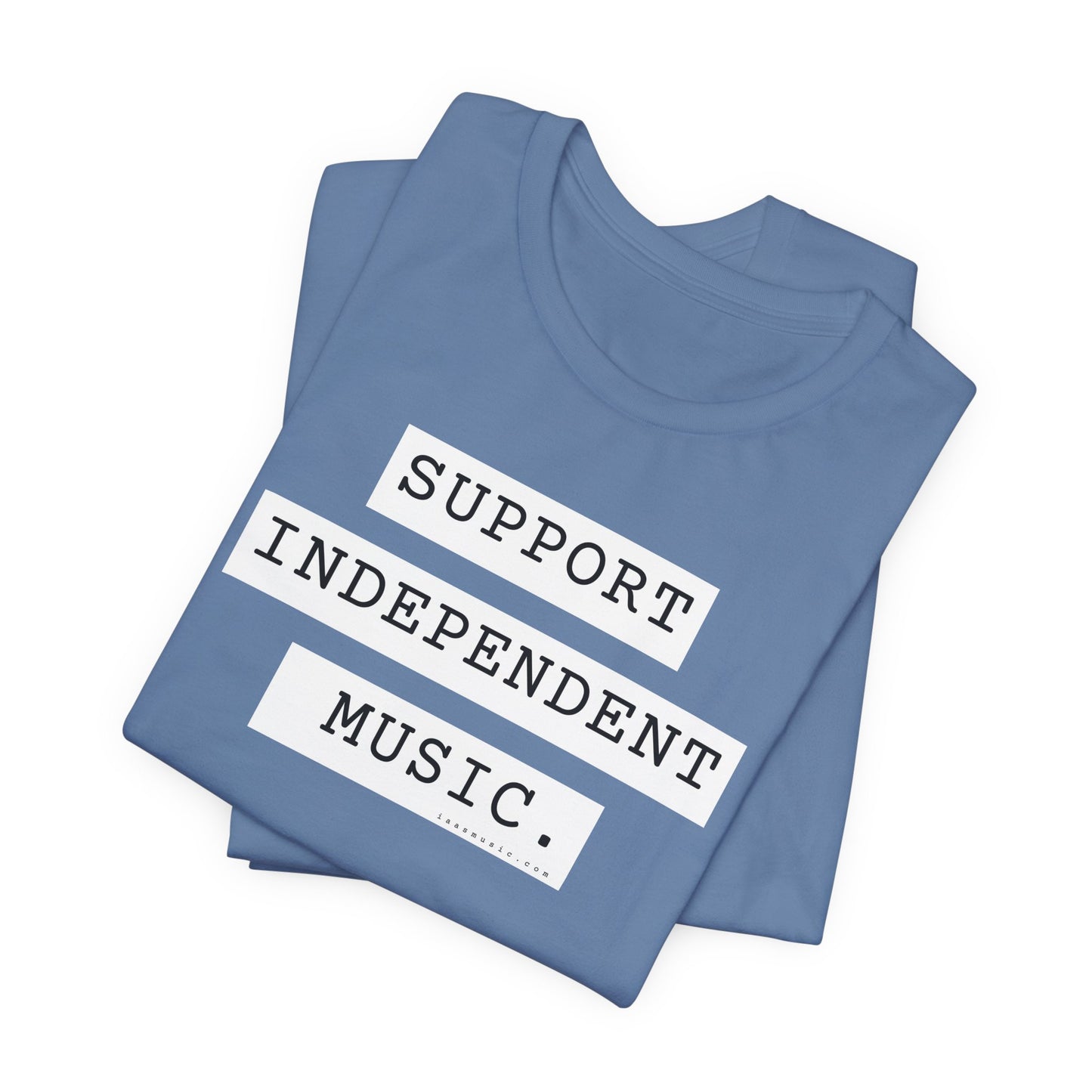 Support Independent Music T-Shirt — Indie Music Fan Tee (Gold)