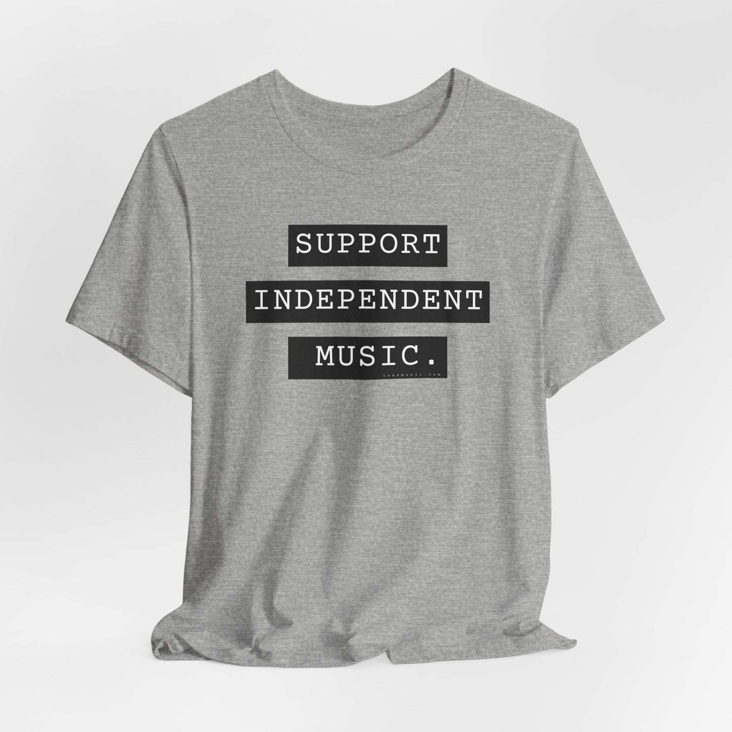 Support Independent Music T-Shirt — Indie Music Fan Tee (Gold)