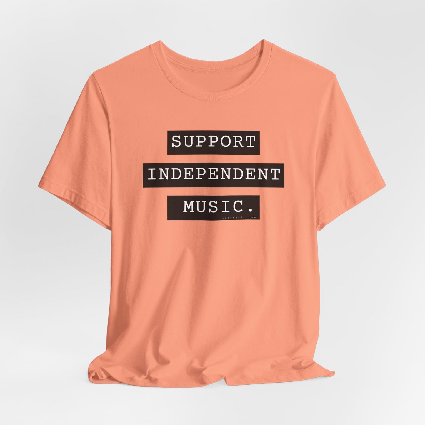 Support Independent Music T-Shirt — Indie Music Fan Tee (Gold)