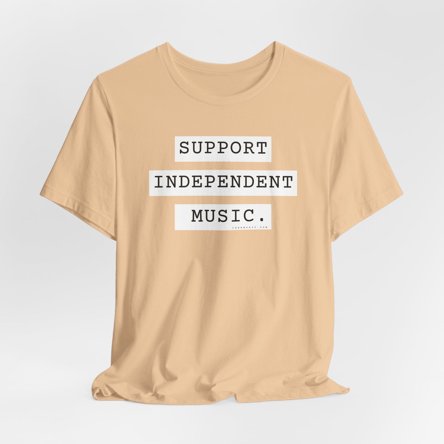 Support Independent Music T-Shirt — Indie Music Fan Tee (Gold)