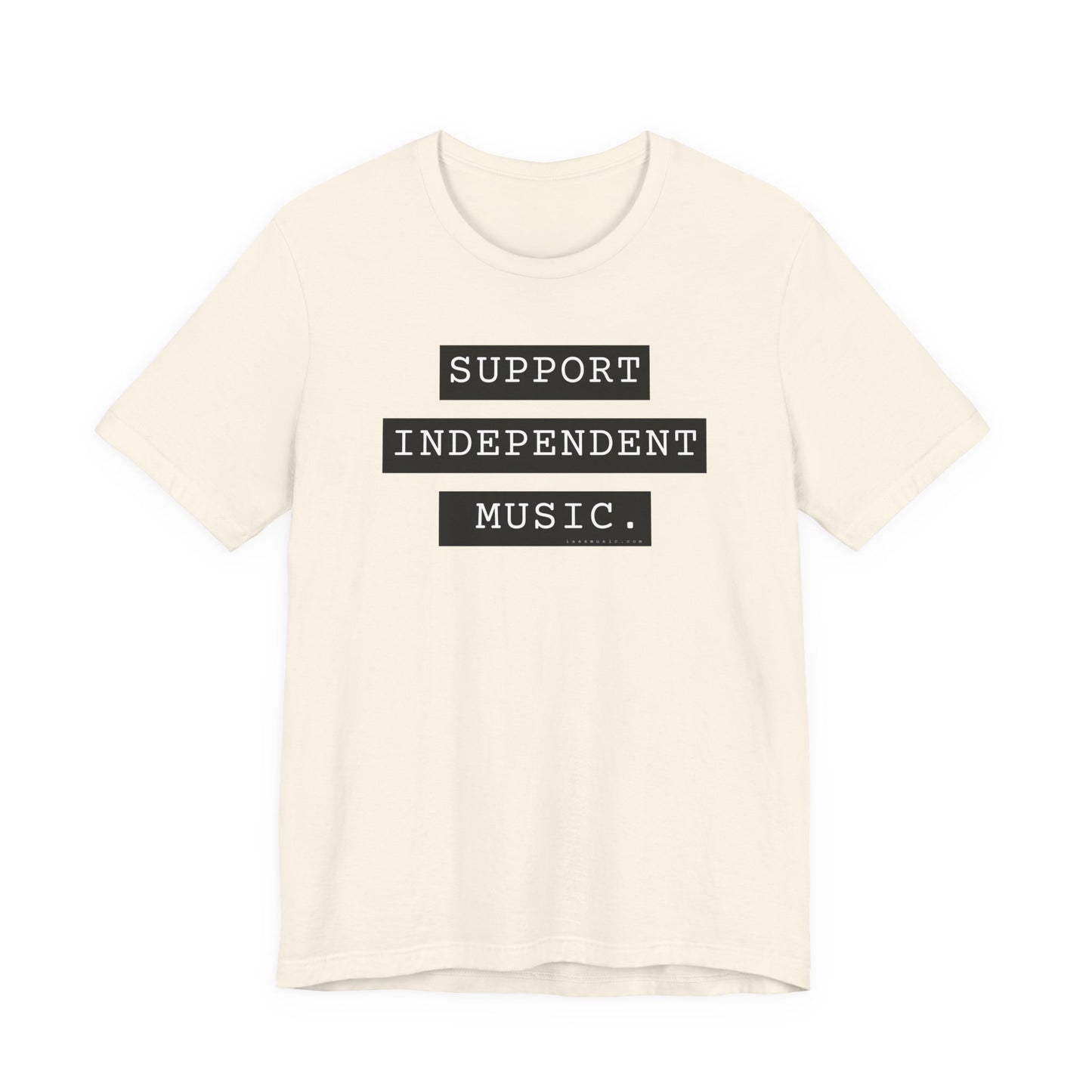 Support Independent Music T-Shirt — Indie Music Fan Tee (Gold)